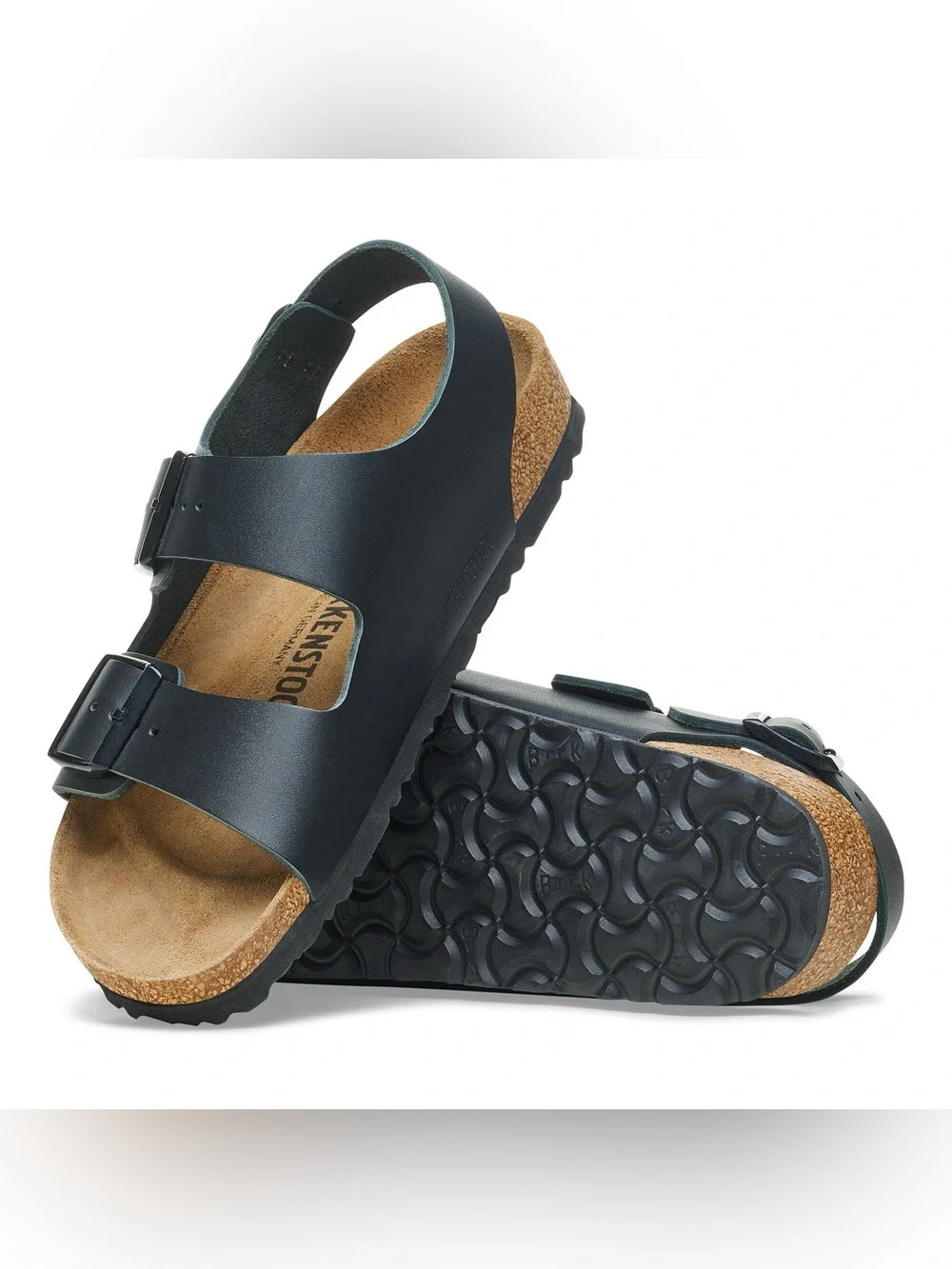 Birkenstock Mens Milano Sandals in Black Size 10 NEW!